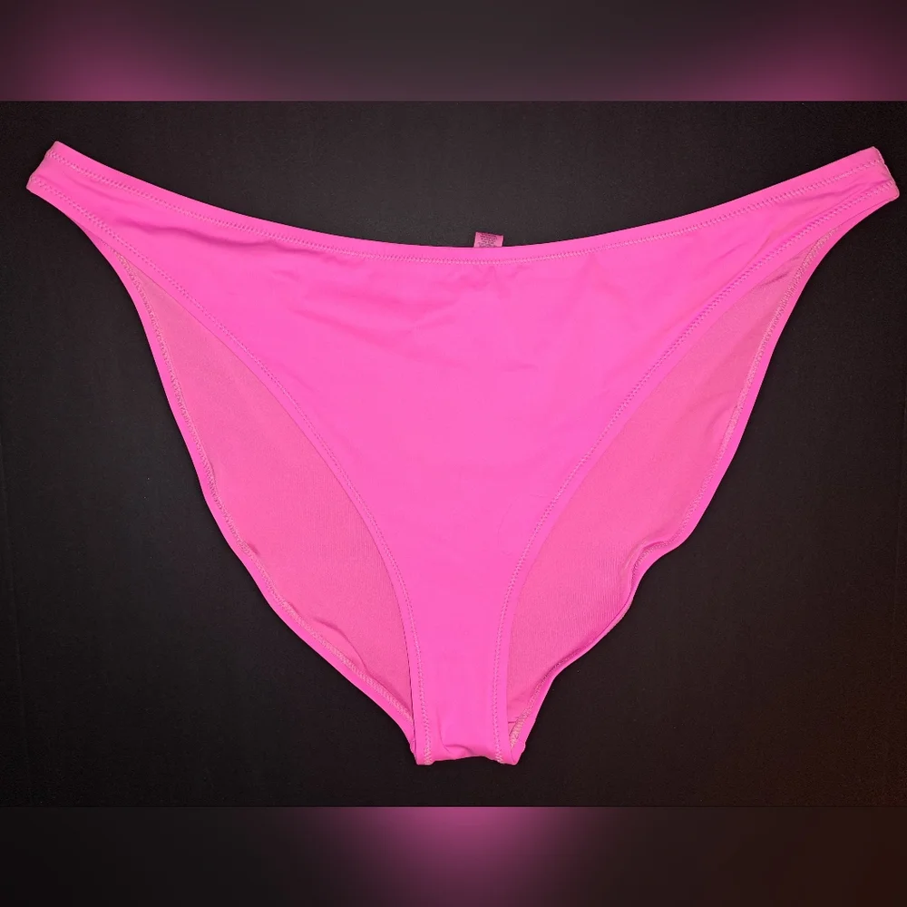 ⛱️NWT SKIMS 2 Piece Swim Plunge top Mid Waist Bikini Set Pink TAFFY 🩷 26 28 4X